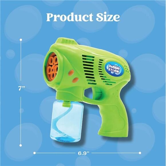 JOYIN 2 Kids Bubble Gun with 2 Bottles Bubble Refill Solution, Bubble Guns Kids - Picture 6 of 8